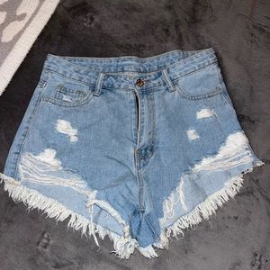 High Waisted Denim Shorts